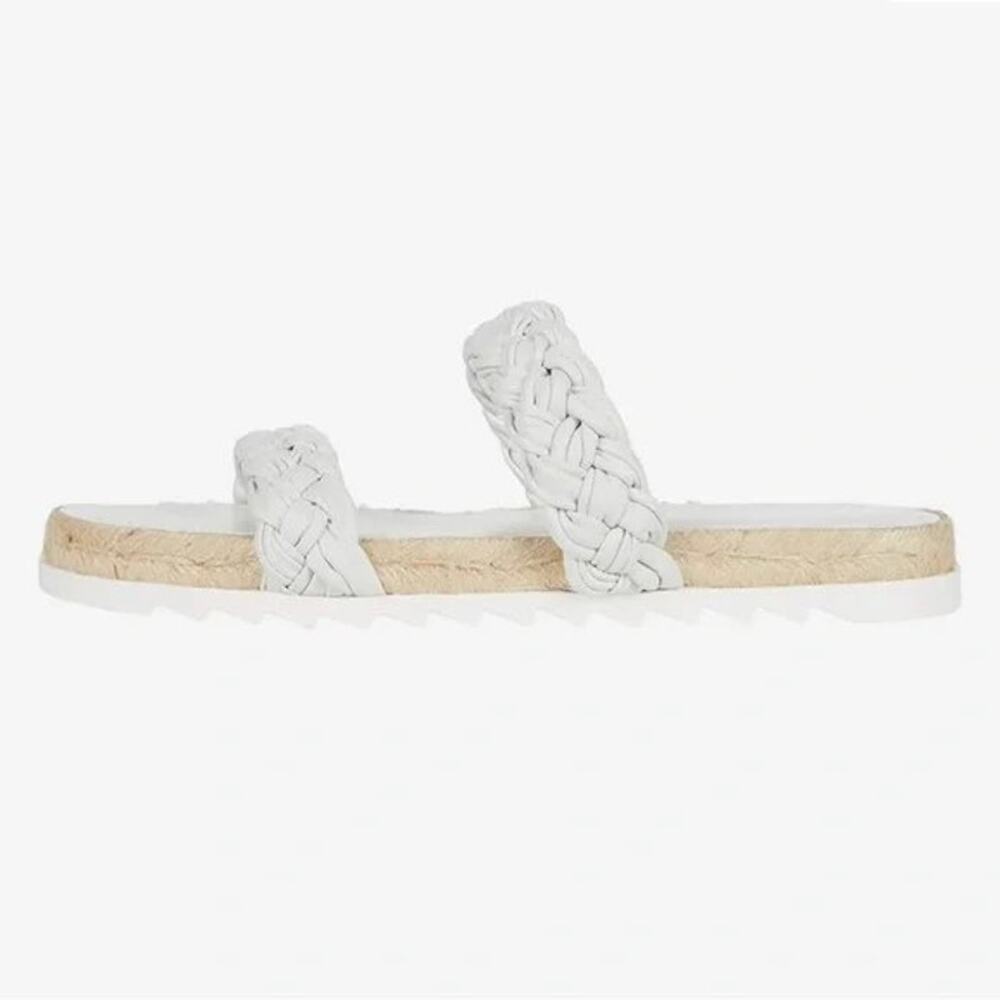 Marc Fisher Jaimee White Braided Espadrille Sandal - Picture 9 of 14